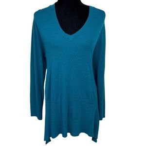 NWT Westbound Teal Asymmetrical Soft Sweater tunic